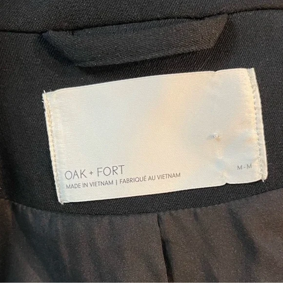 Oak + Fort Black Double-Breasted Women's Blazer Jacket - Picture 9 of 9